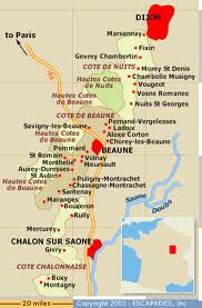 Wine Map of Burgundy